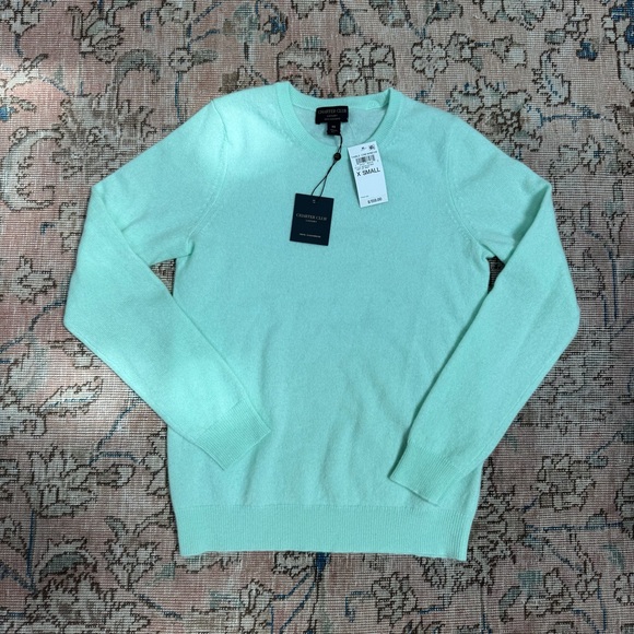 Charter Club Light Green Cashmere Sweater - Picture 1 of 4